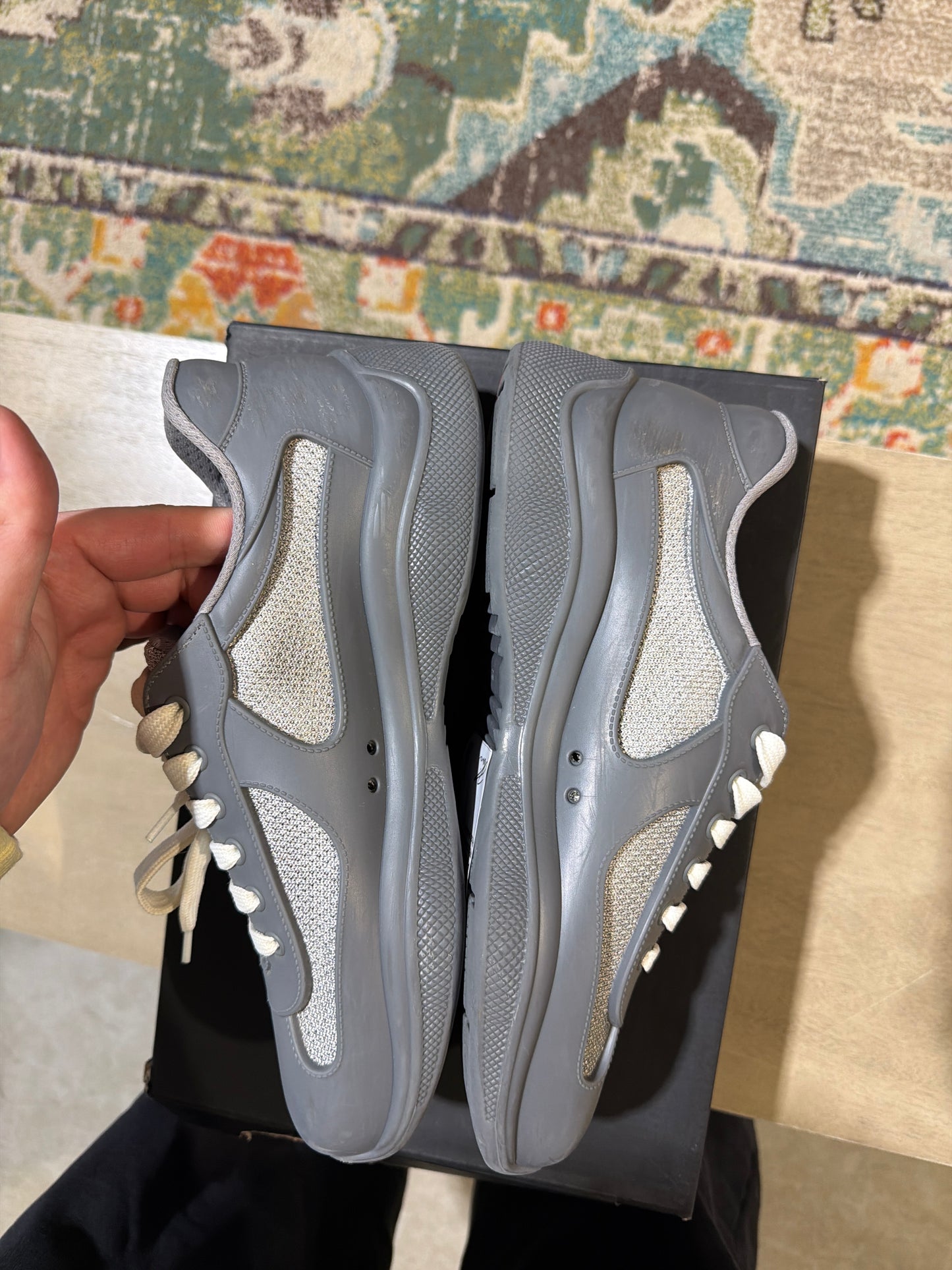 Prada Cup Rubber Grey Used Sz 8