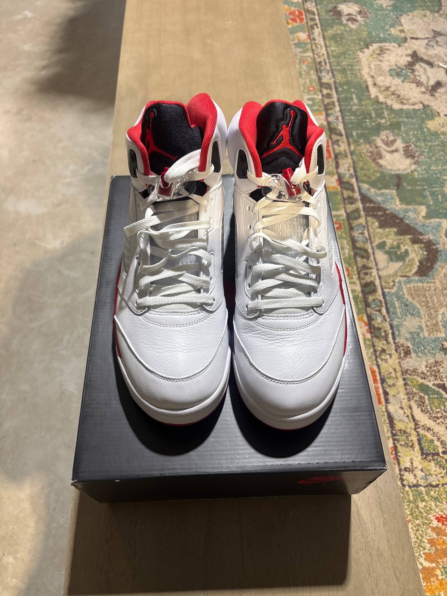 Jordan 5 Fire Red Used Sz 14