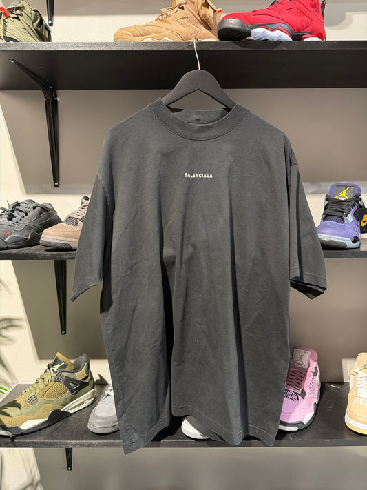 Balenciaga Small Logo Tee Black/White