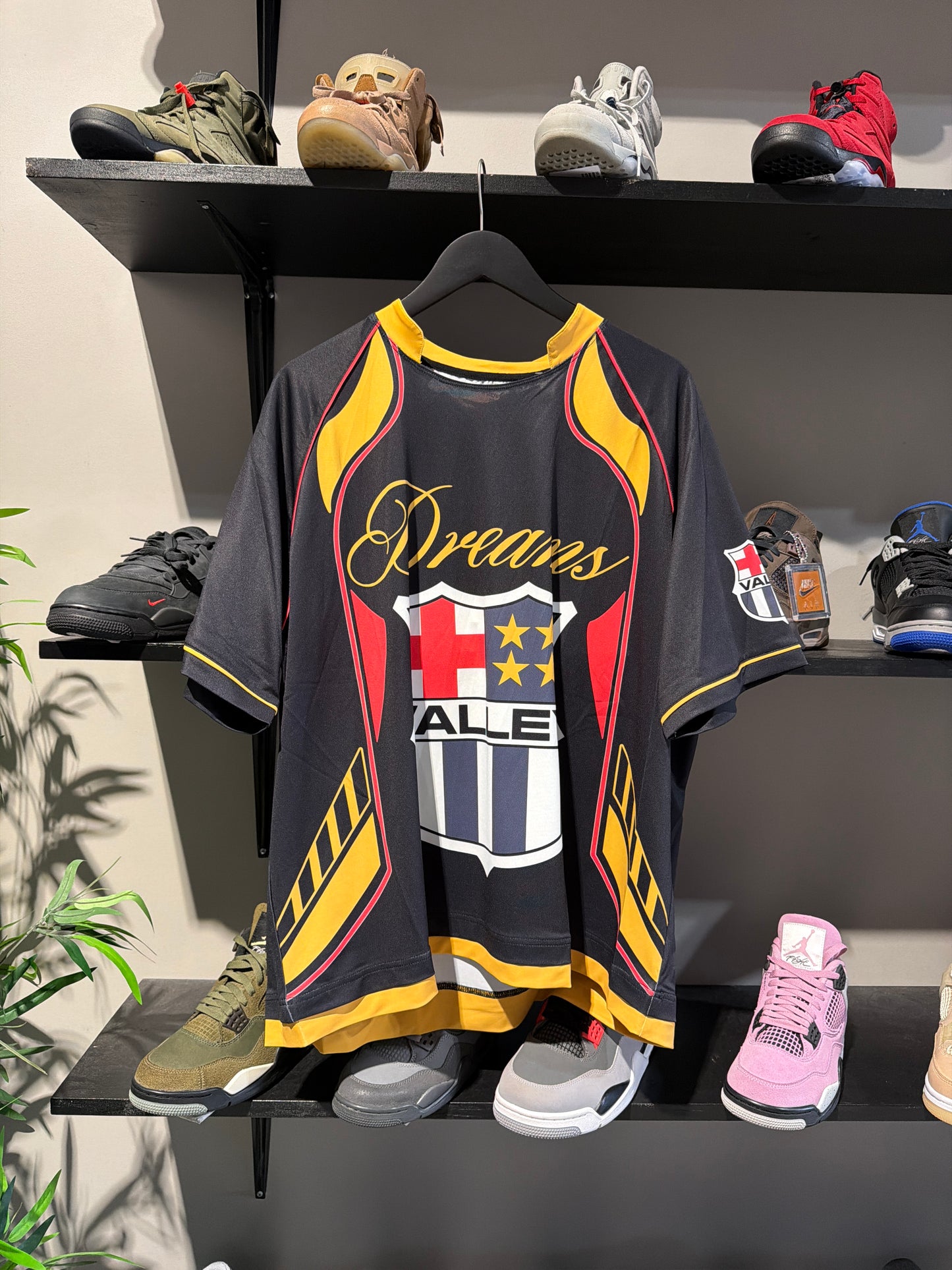 Vale Dreams Black Yellow Soccer Jersey