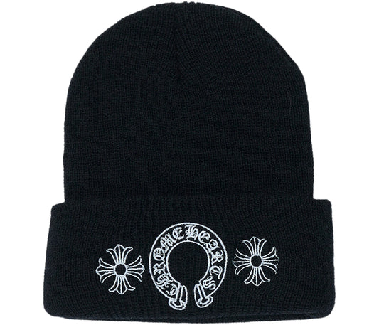 Chrome Hearts Horse Shoe Beanie Black