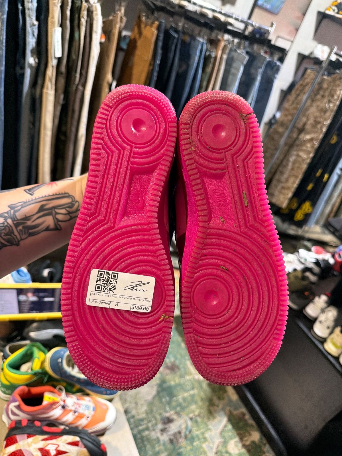 Nike Air Force 1 Low Pink Cooler Mulberry Rose - Pre-Owned