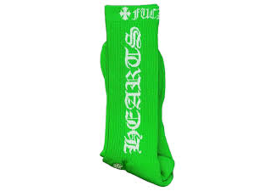 green and white chrome hearts socks