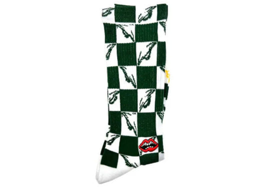 Chrome Hearts Matty Boy Green Checkered Socks