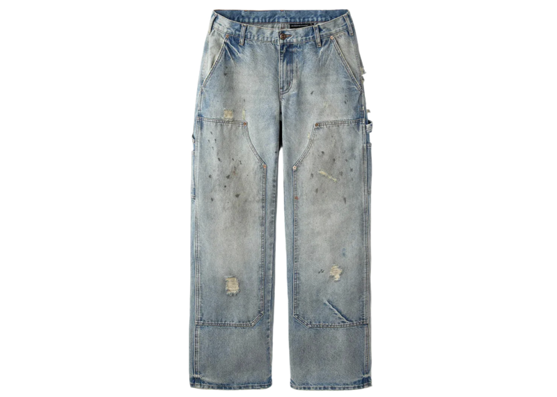 Gv Gallery Distressed Double Knees Light Wash