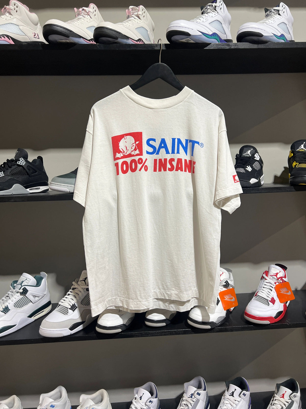 Saint Micheal 100% Insane Tee White