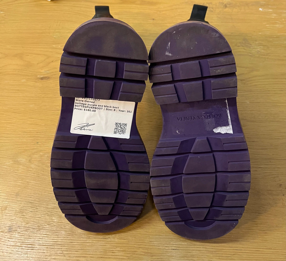 Bottega Purple And Black Boot - Pre-Owned