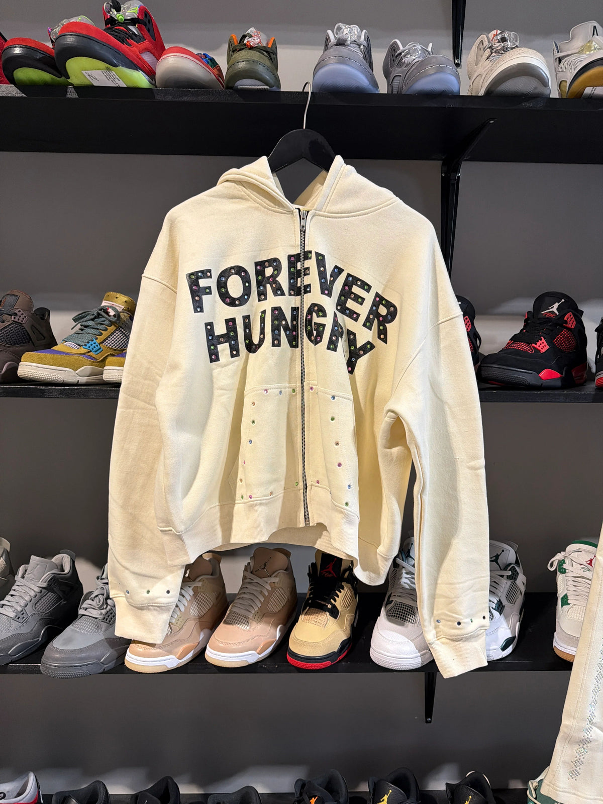 Cream Forever Hungry Sweatsuit Set