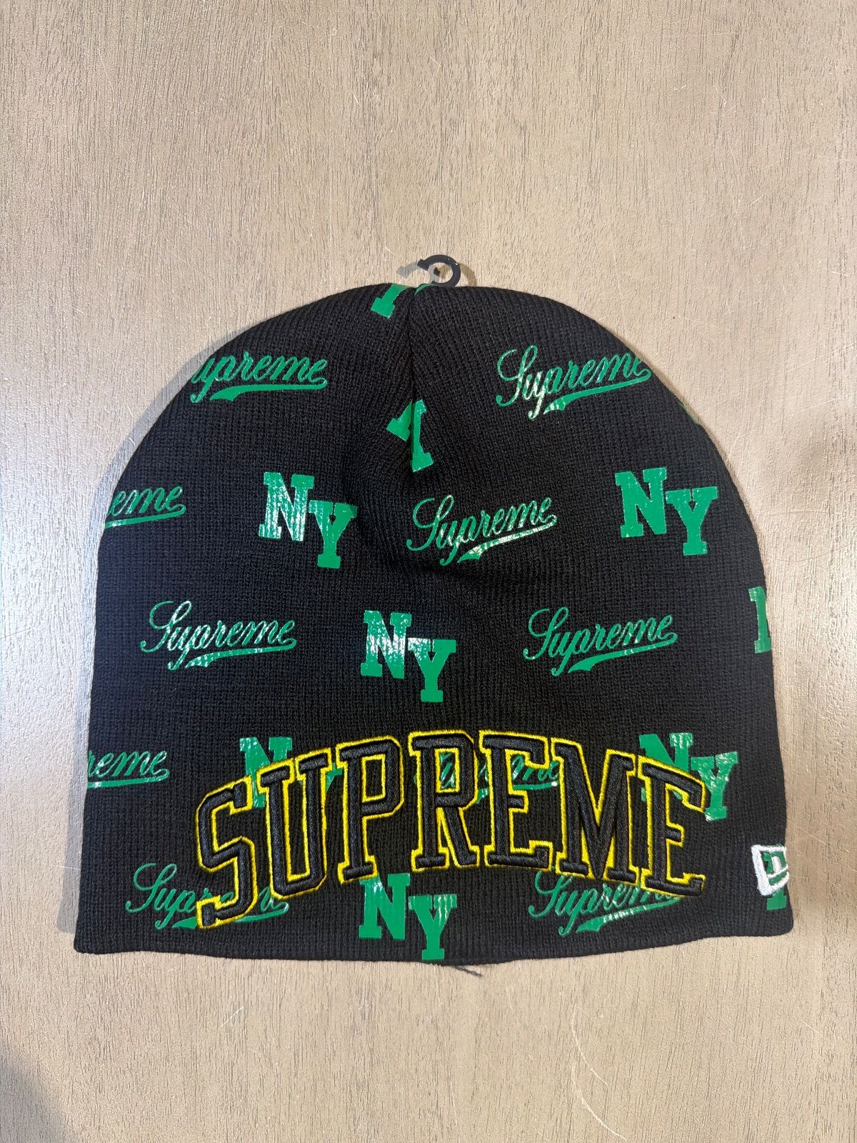 Supreme New Era Monogram Beanie Black