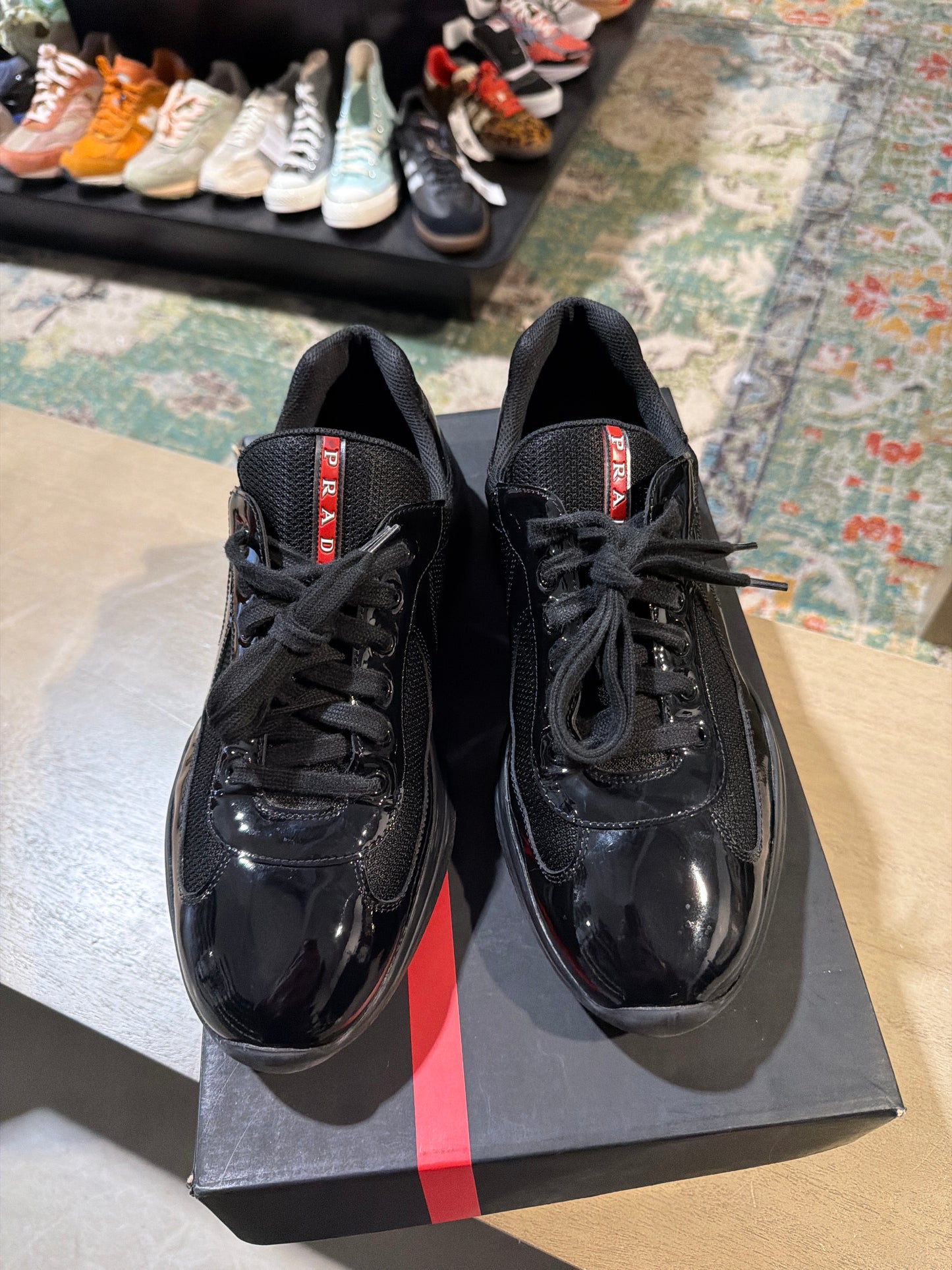 Prada Americas Cup Black on Black Used Sz 10