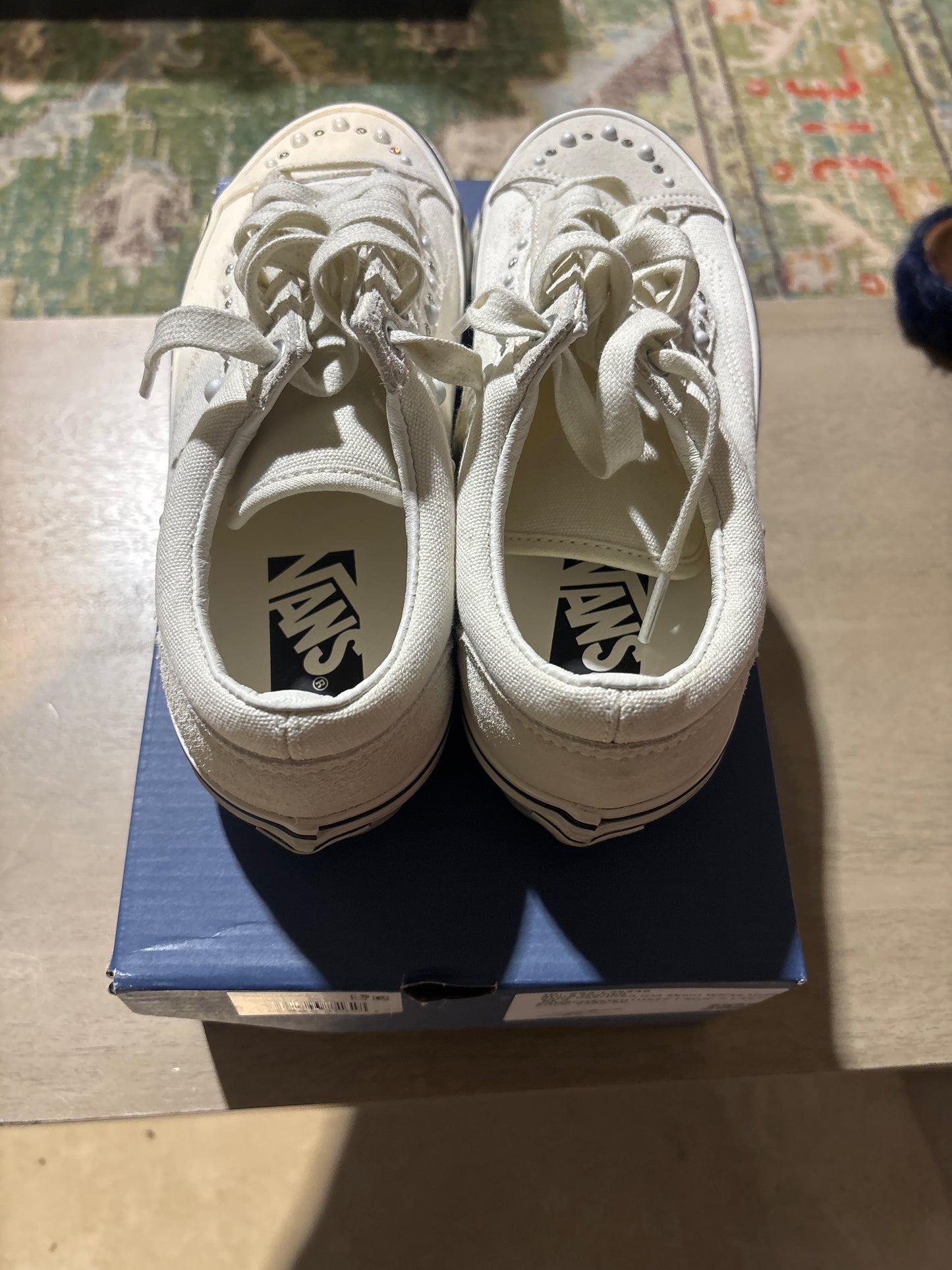 Vans Pearlized Old Skool White Used Sz 7