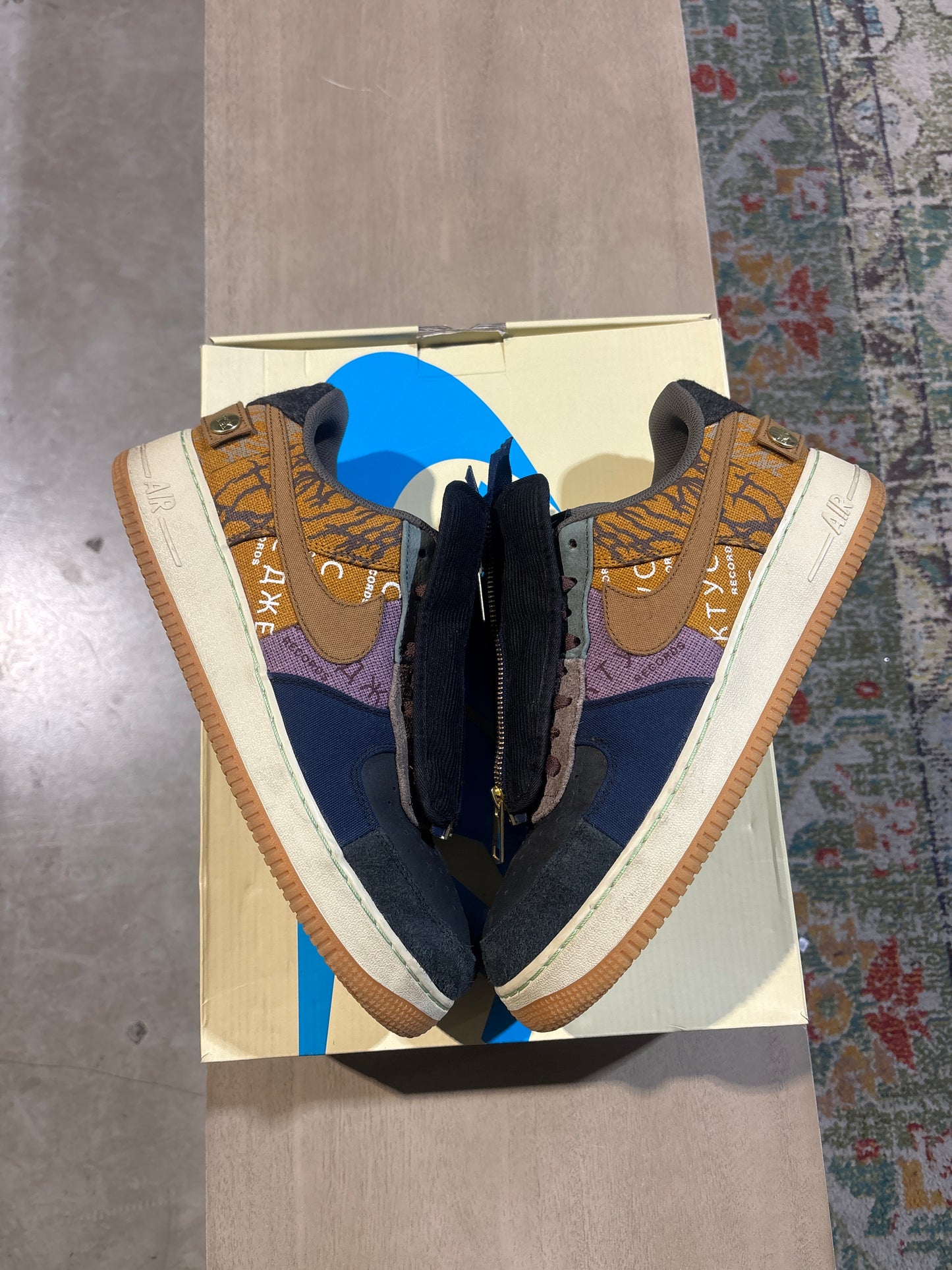 Nike Air Force 1 Travis Scott Cactus Jack Used Sz 12