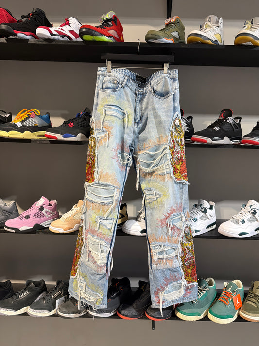 Who Decides War Cathedral Denim Distressed Sz 36