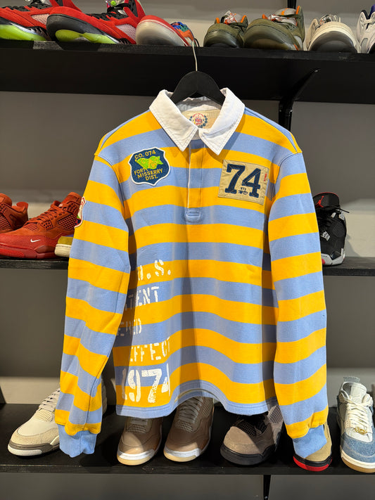74 IS WAR CREAMSICLE RUGBY LONGSLEEVE