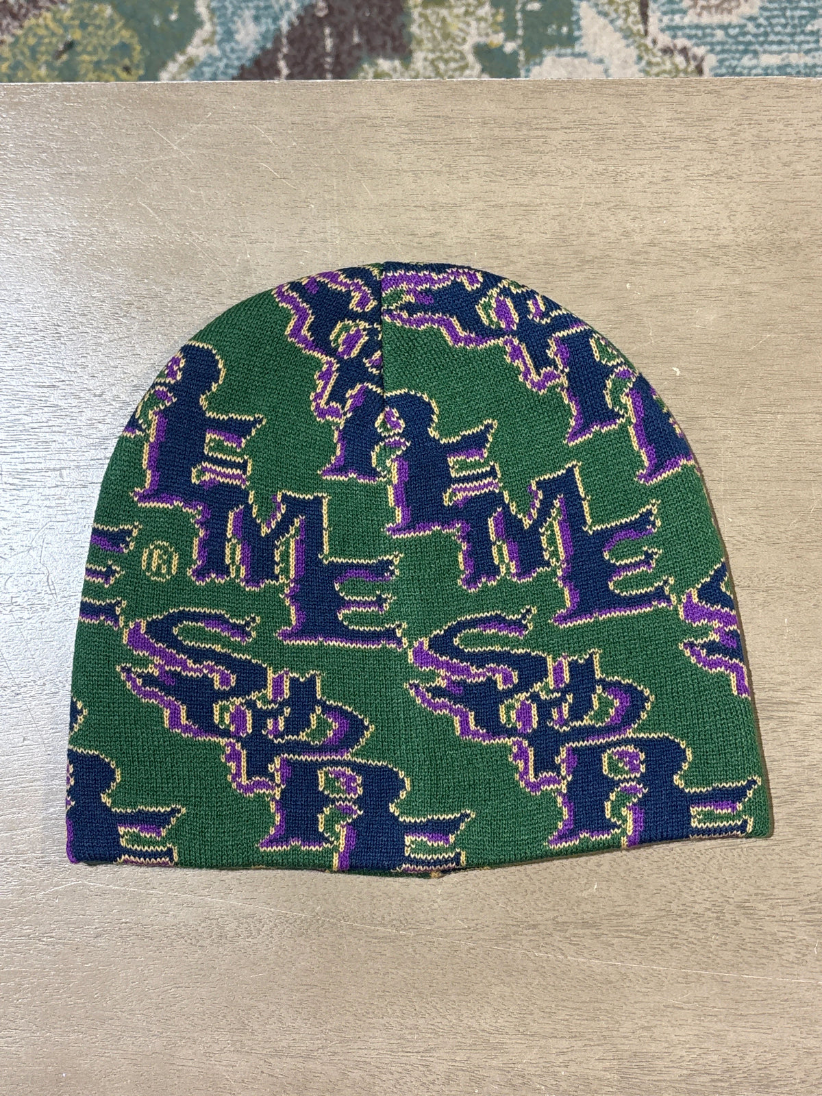 Supreme Slant Beanie Green/Purple