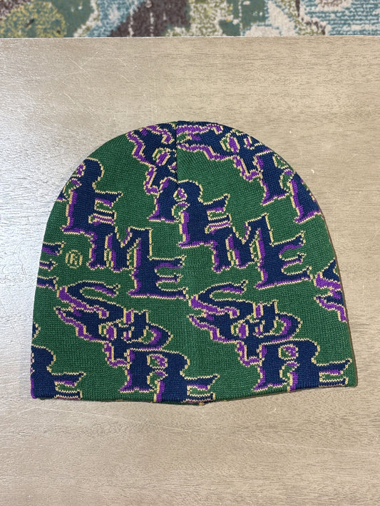 Supreme Slant Beanie Green/Purple