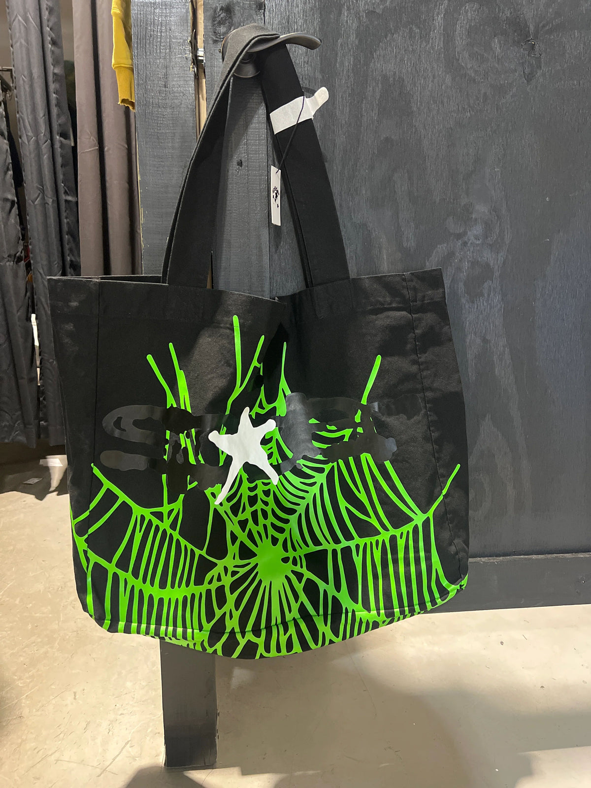 Sp5der Heavy Web Tote Black Green