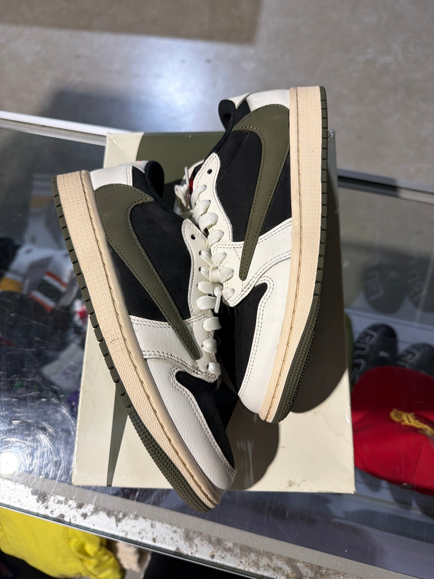 Jordan 1 Travis Scott Olive Used Sz 7.5W