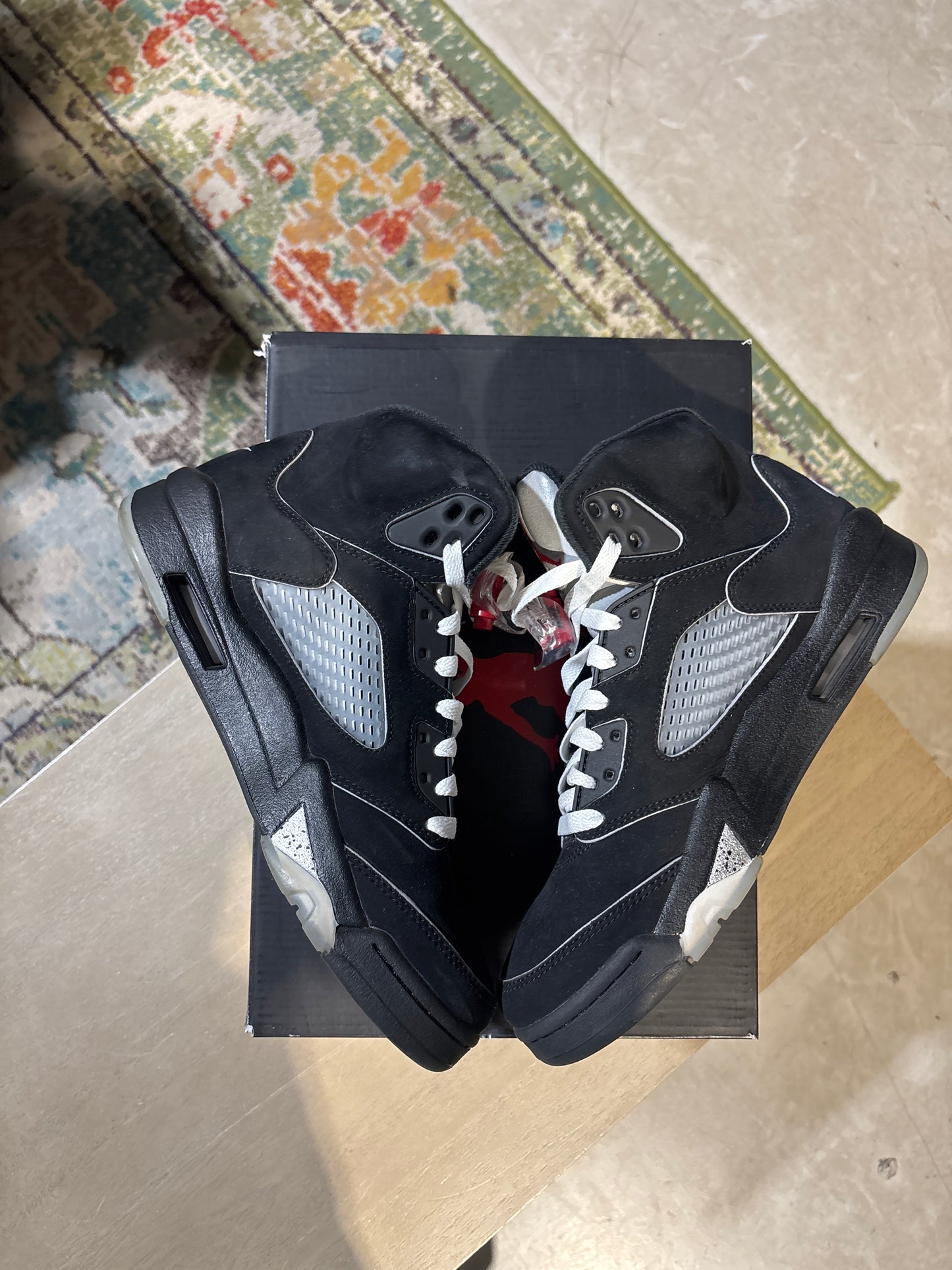 Jordan 5 Black Metallic Used Sz 7