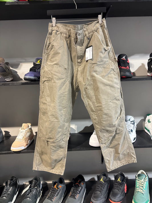 Carhartt Olive Double Knees Slim Sz 32