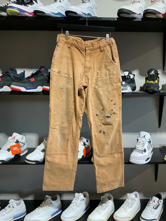 Carhartt Double Knee Dark Khaki Sz 31 - Pre-Owned