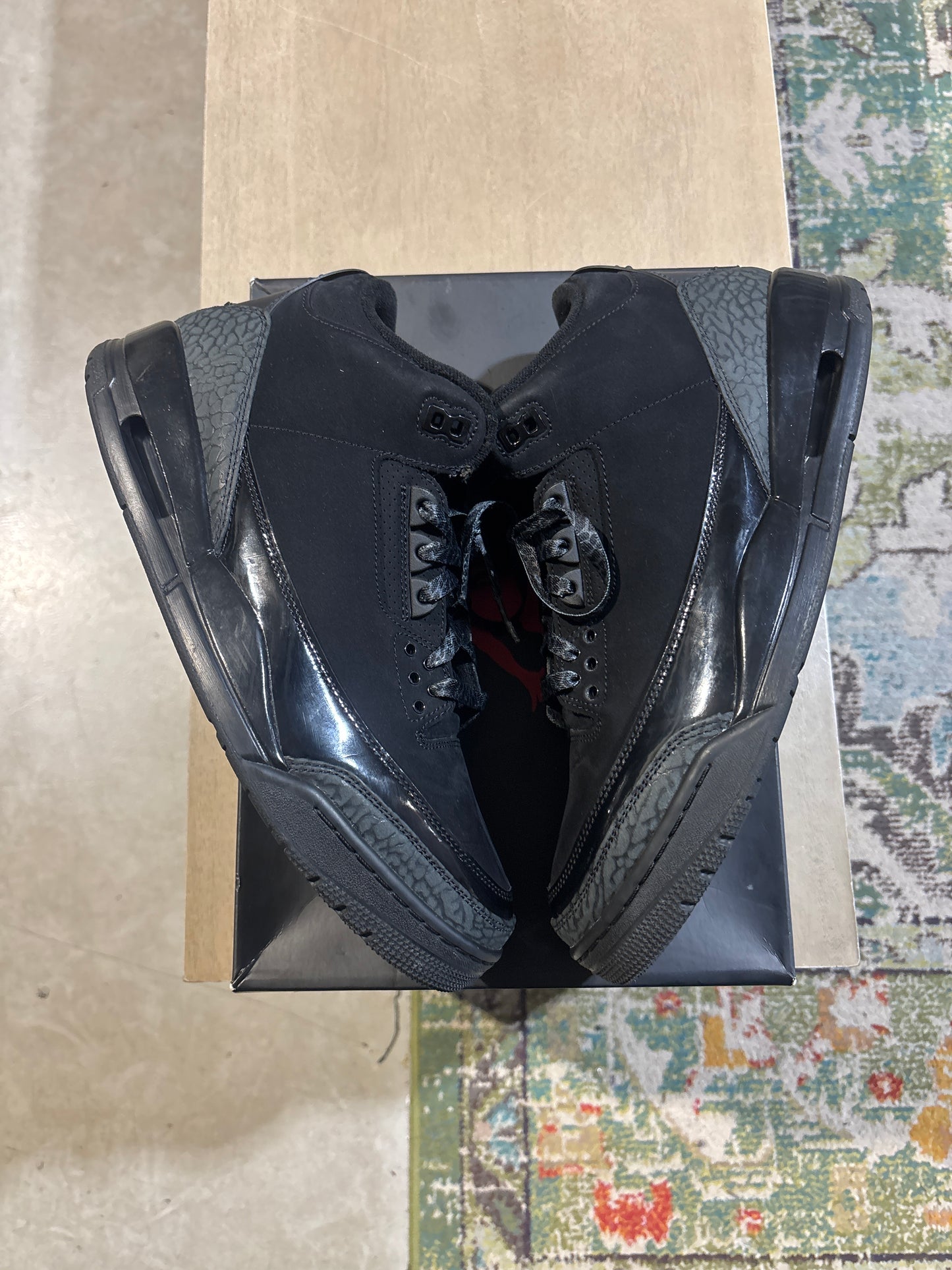 Jordan 3 Black Cat Used Sz 11.5 RB