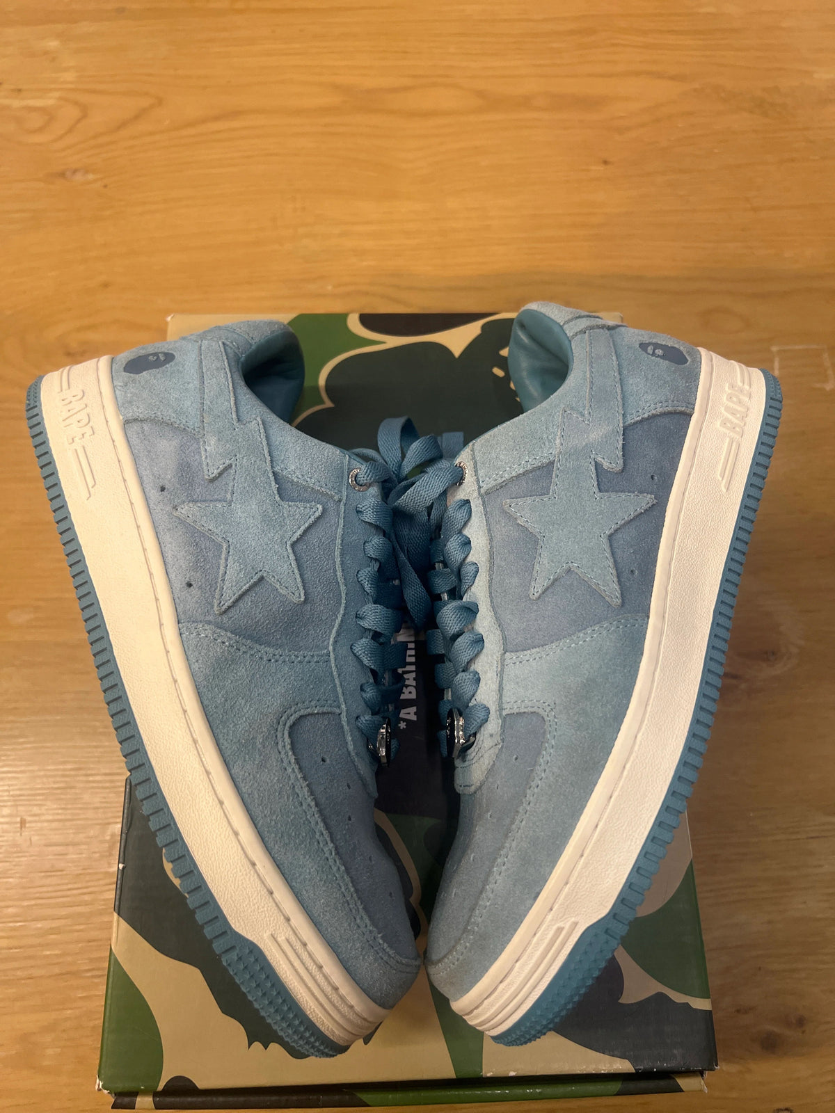 Bape Bapesta Low M2 Blue Suede - Pre-Owned