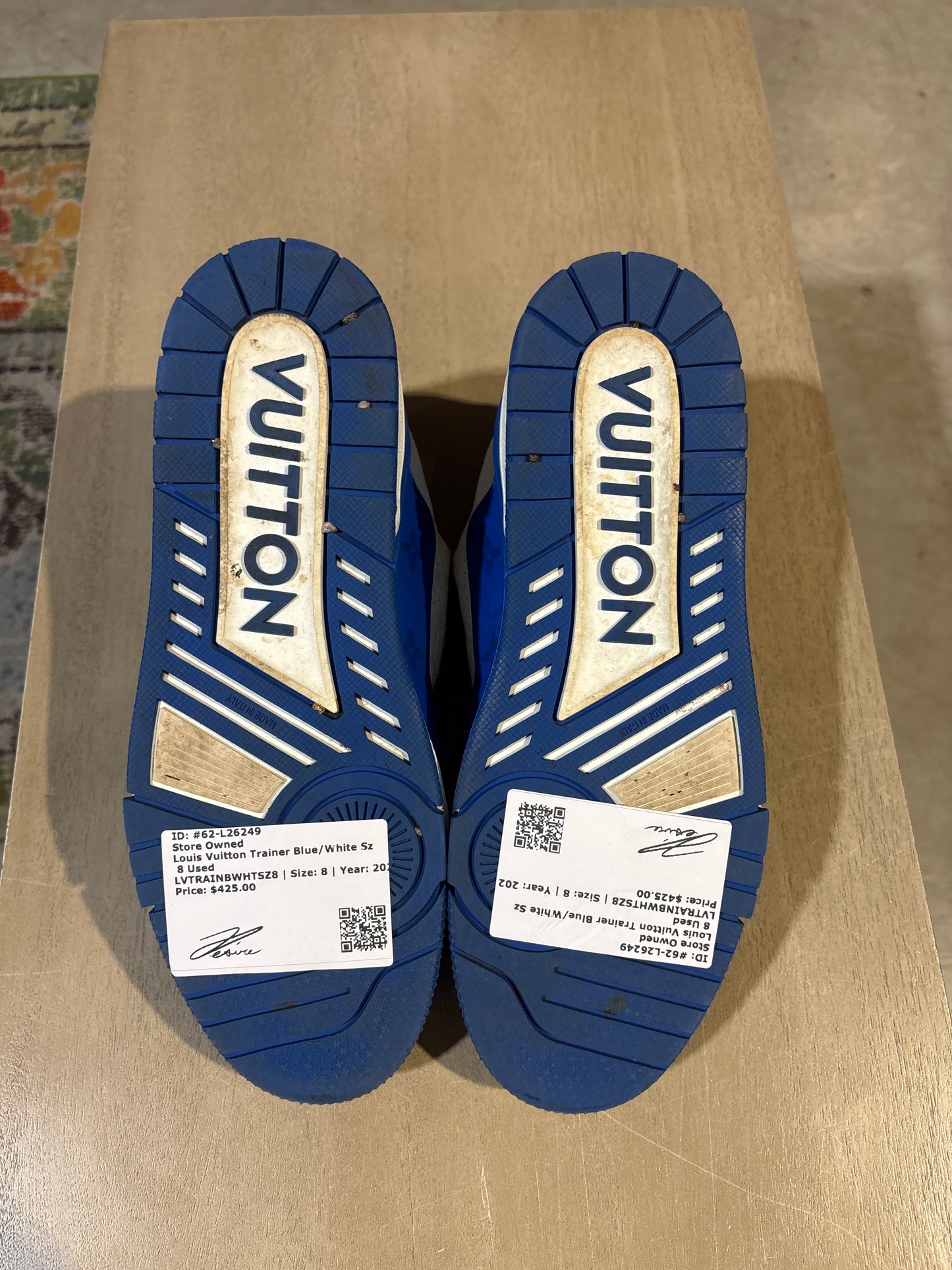 Louis Vuitton Trainer Blue/White Sz 8 Used
