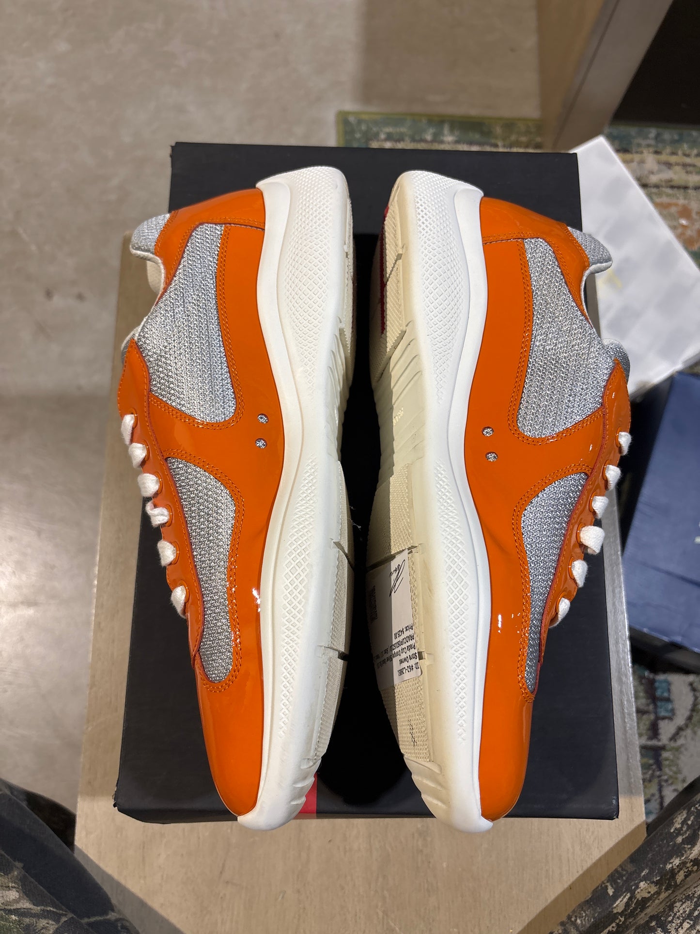Prada Cup Orange/Silver Used Sz 10