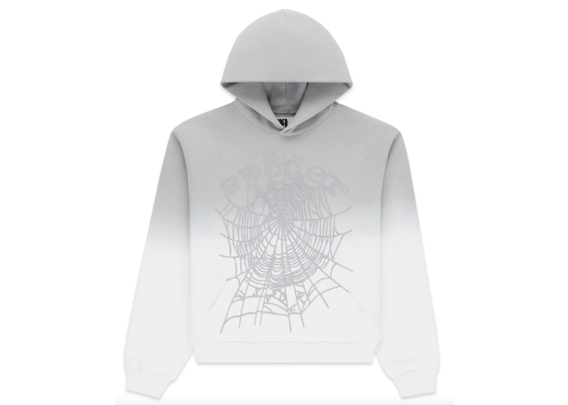 SP5DER WHITE/GREY FADE Hoodie