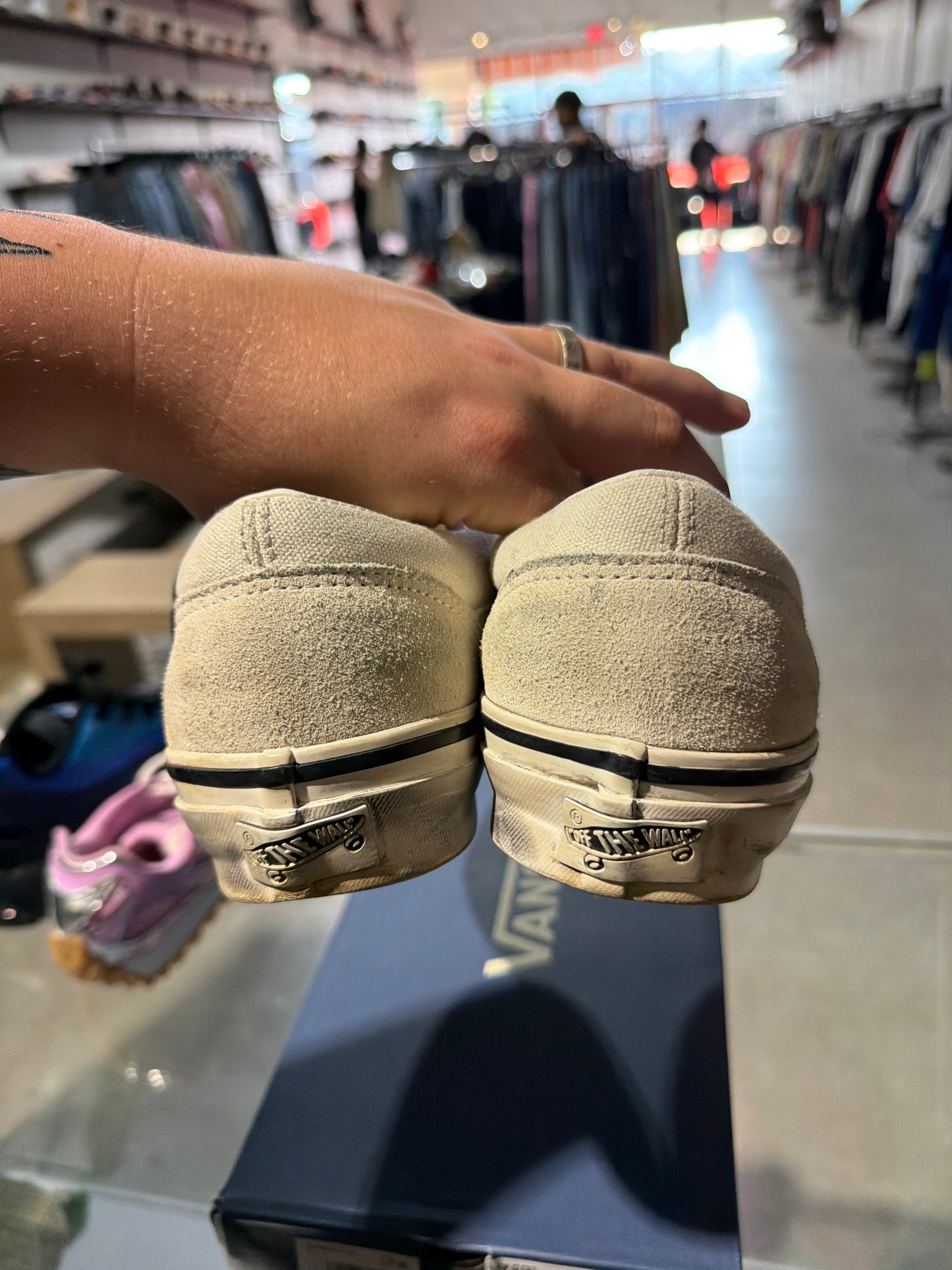 Vans Pearlized White Used Sz 12