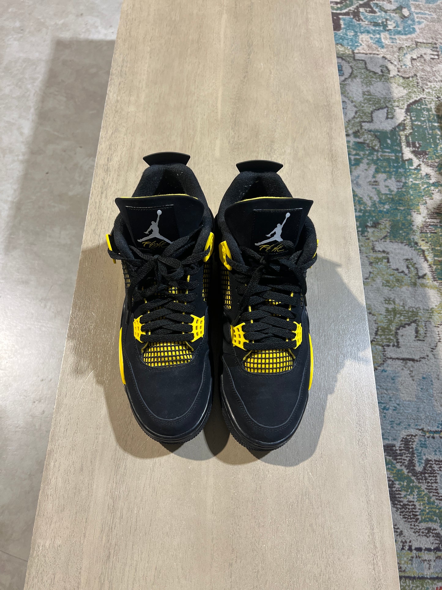 Jordan 4 Yellow Thunder Used Sz 12 NB