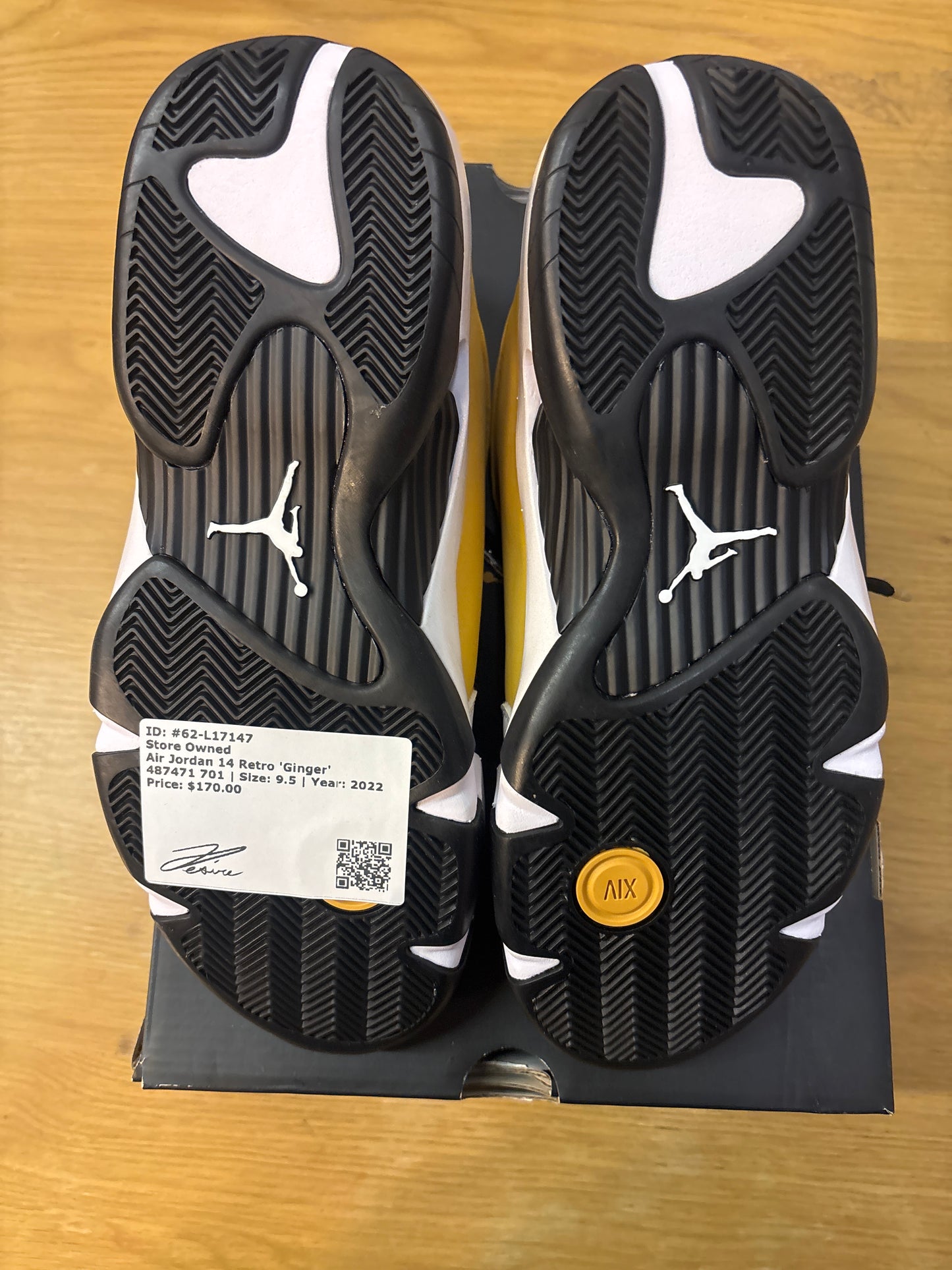 JORDAN 14 GINGER USED SZ 9.5