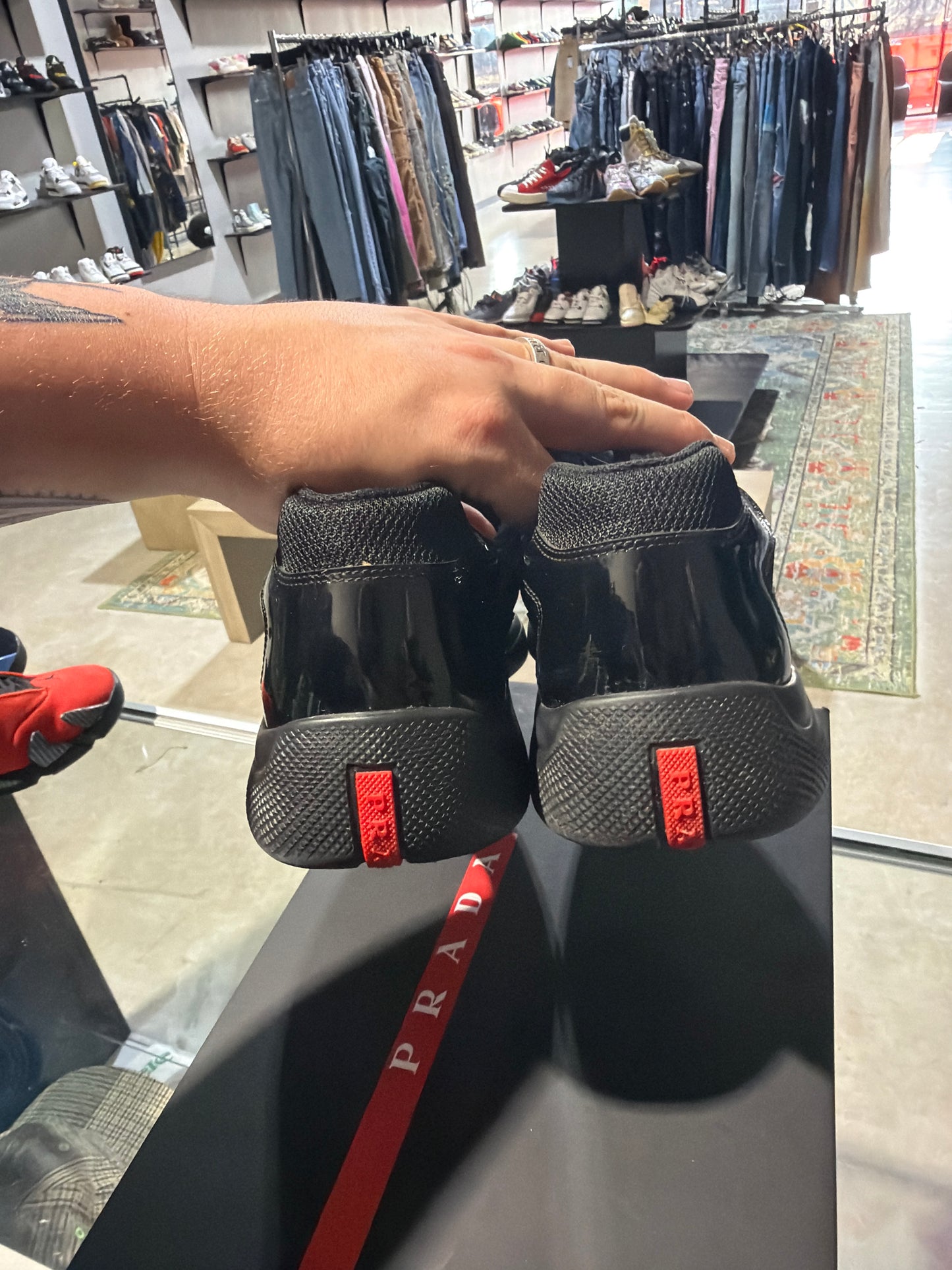 Prada Cup Black used sz 9.5