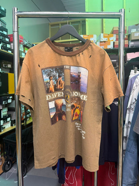 Daven Homme Brown Ringer Tee