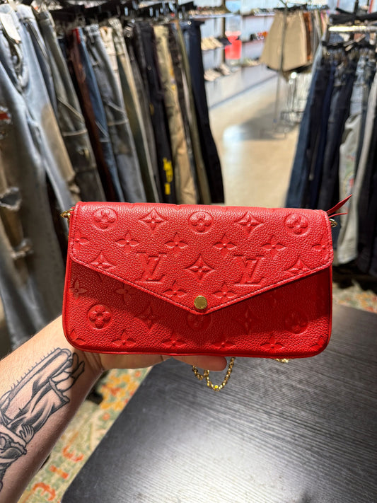 Louis Vuitton Pochette Felicie Bag Red - Pre-Owned
