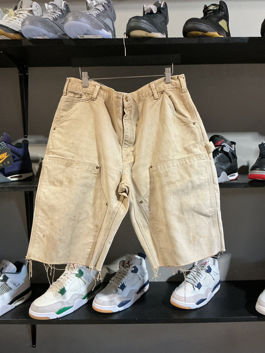 Vintage Carhartt Khaki Double Knee Shorts Sz 38