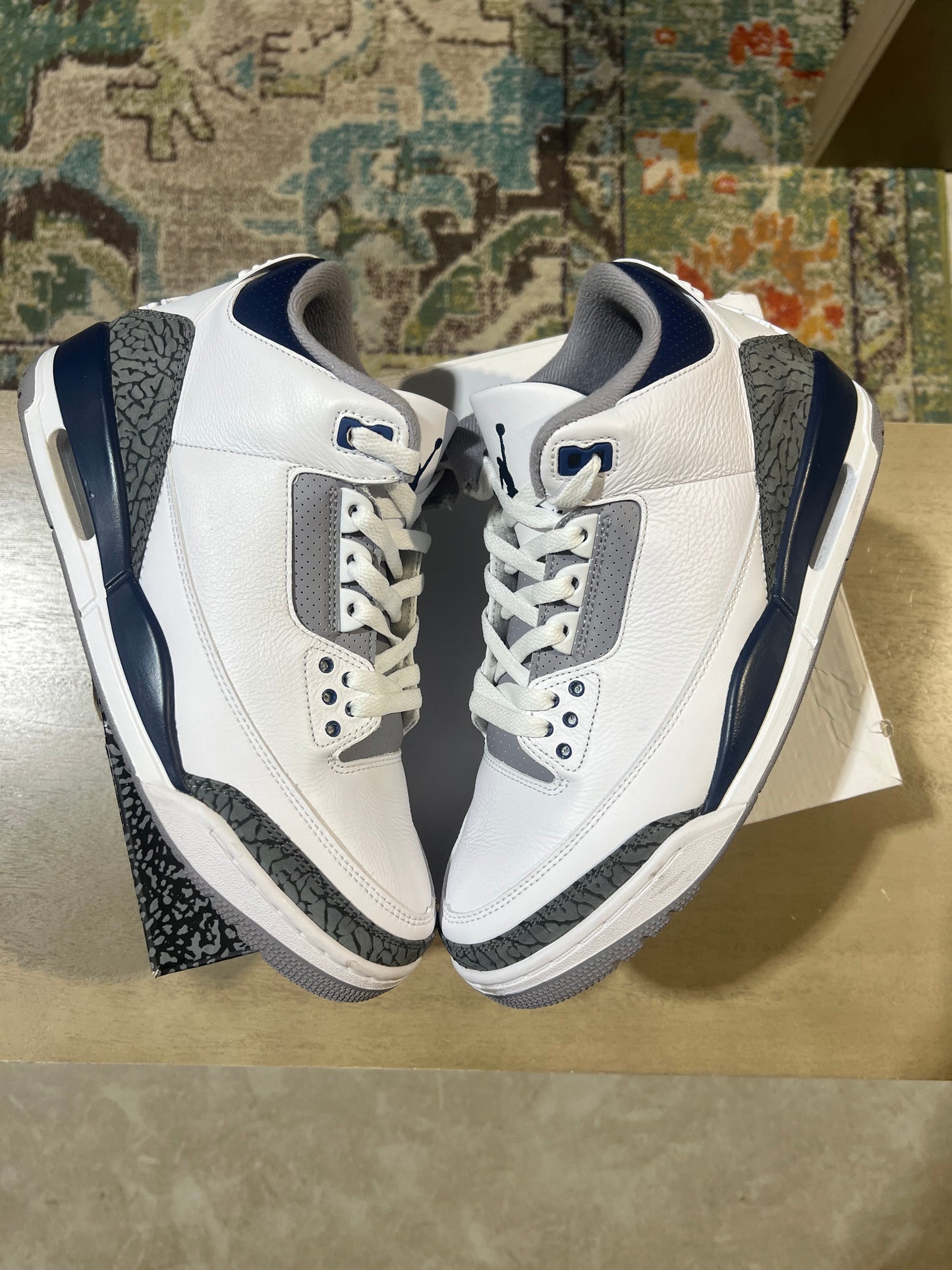Jordan 3 midnight navy used sz 9