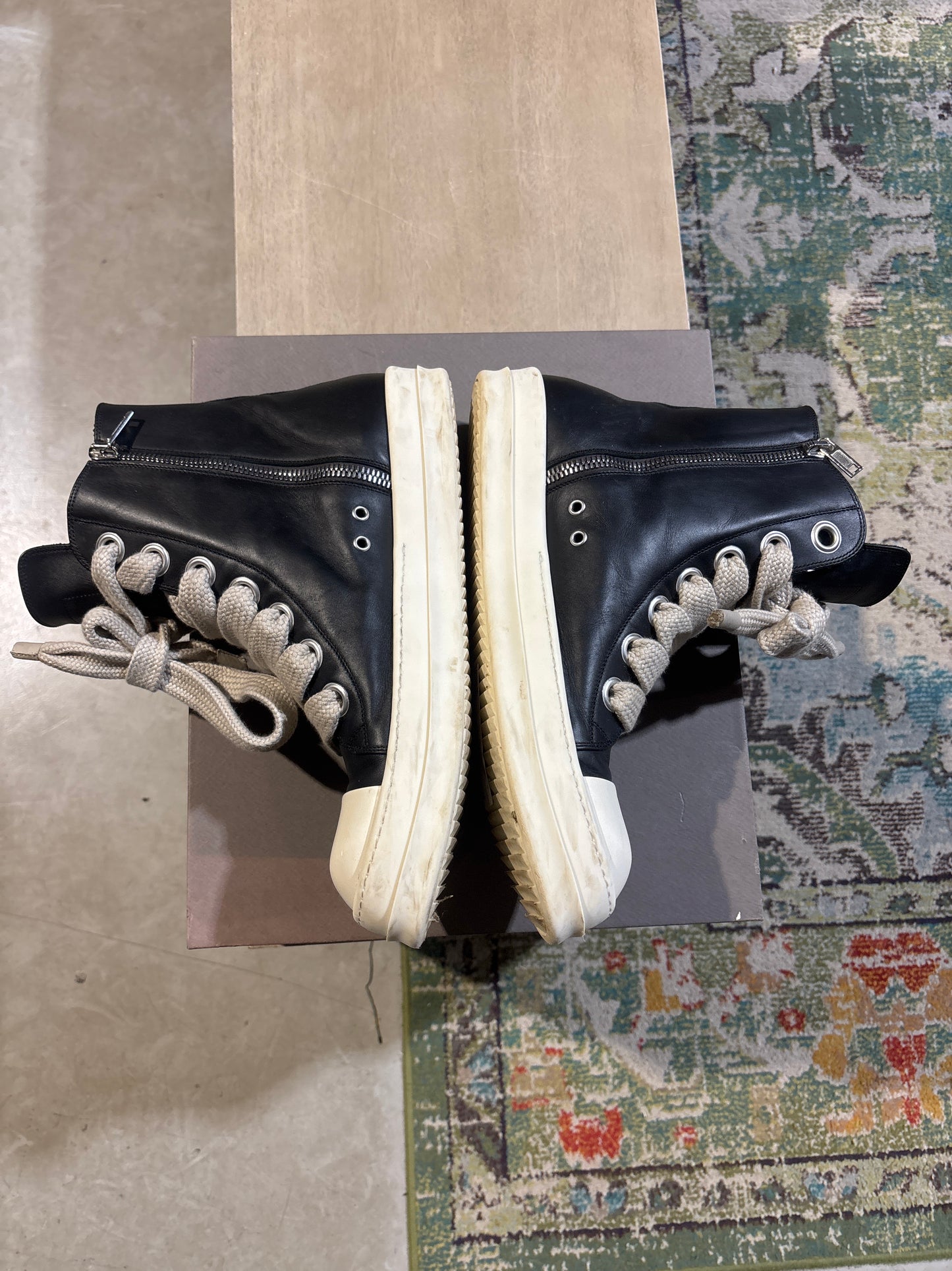 Rick Owens Jumbo Hightop Ramones Used Sz 14