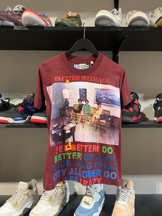 Better with age gibberish tee burgundy
