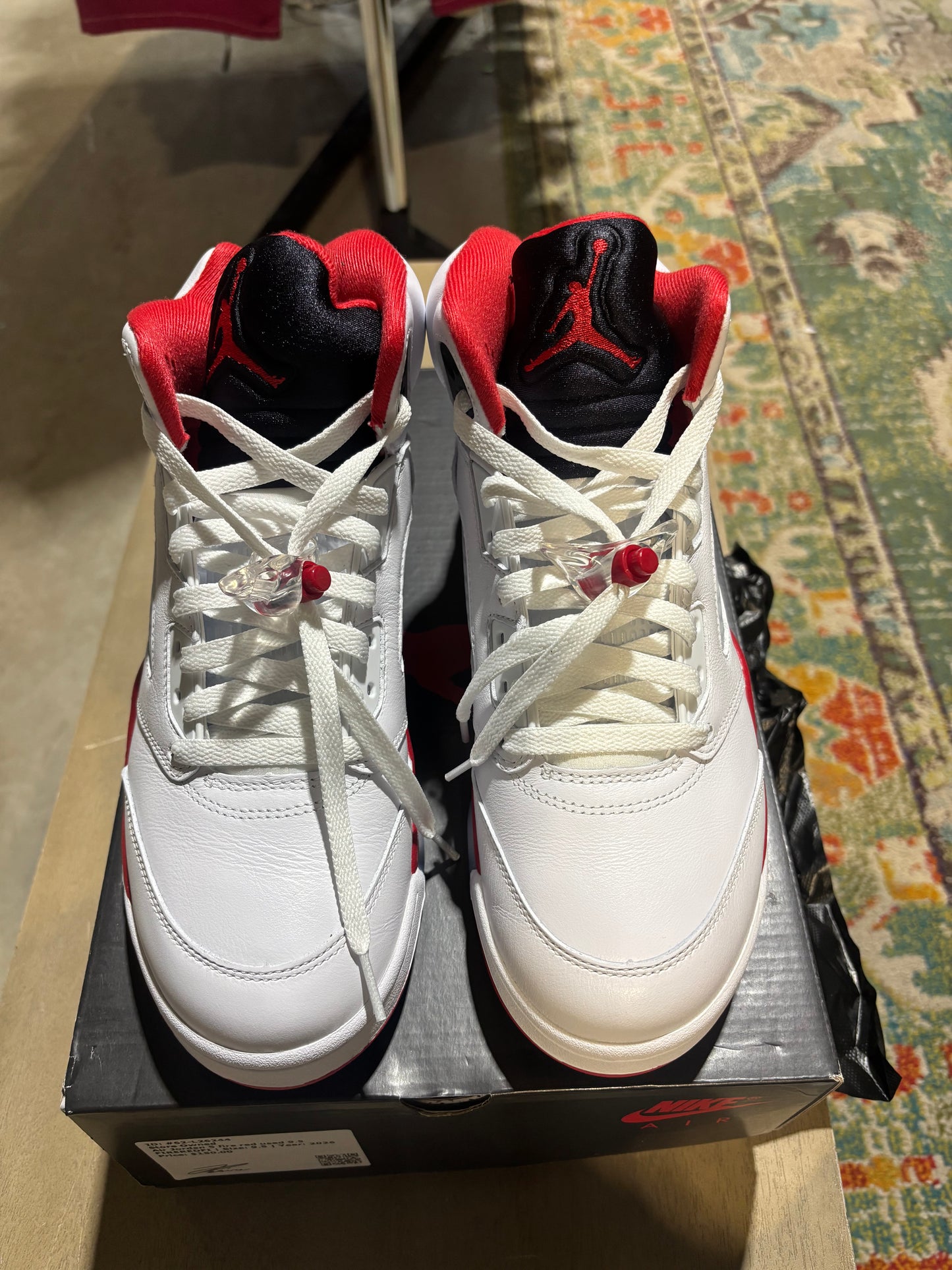Air Jordan 5 fire red used 9.5