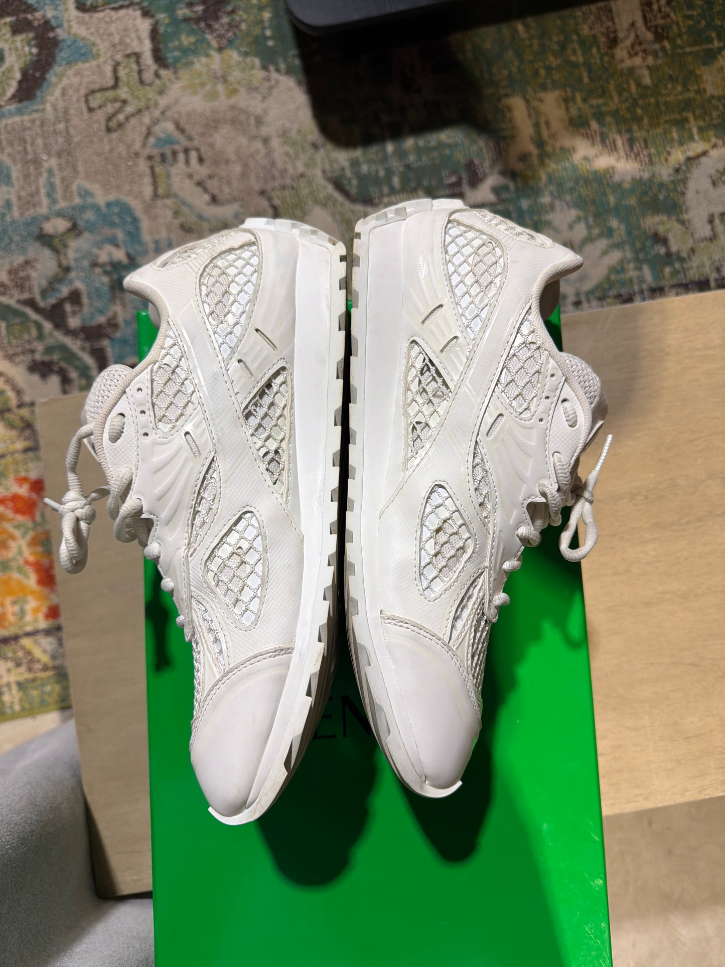 Bottega Orbit White/White Used Sz 9