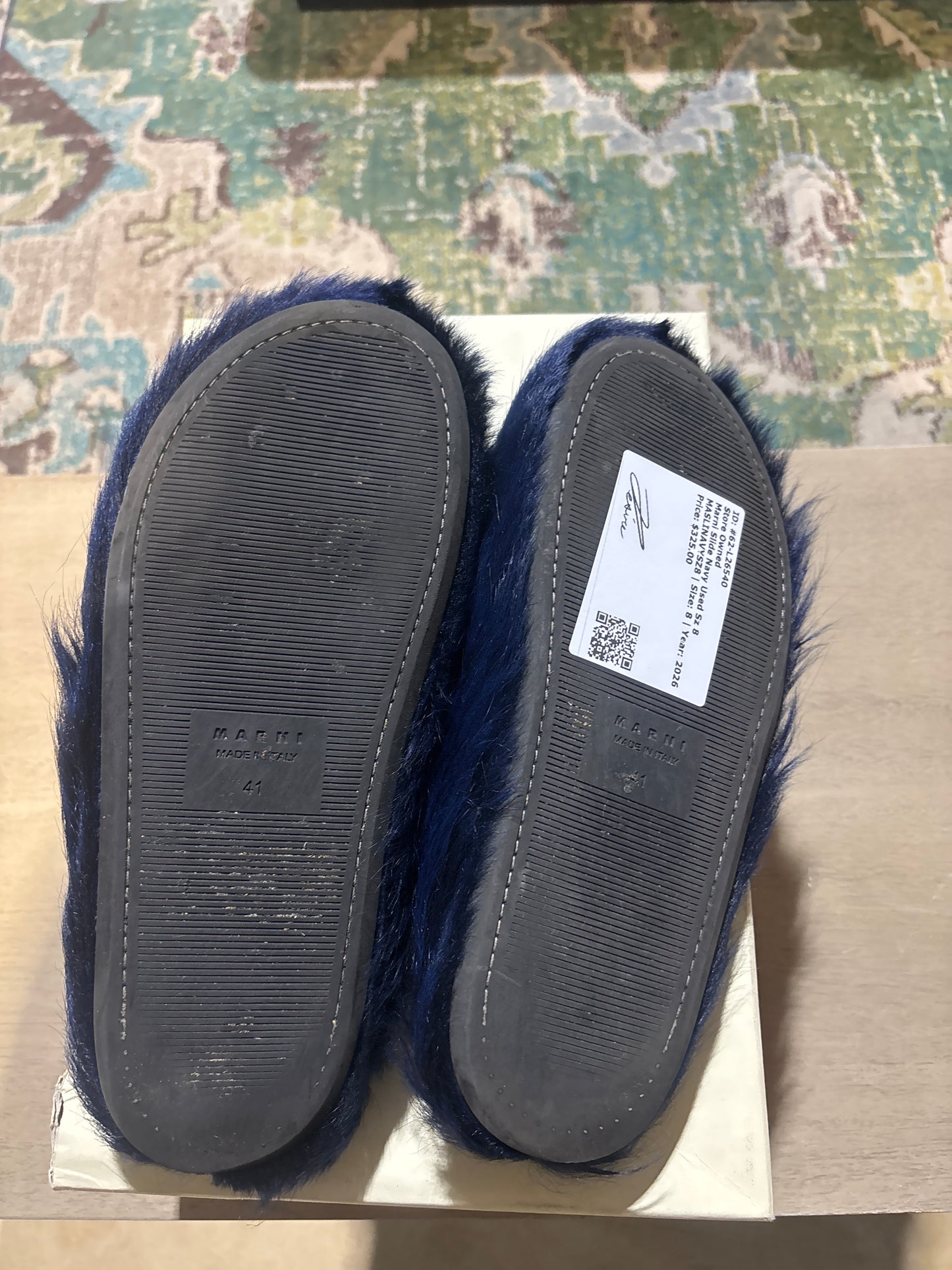Marni Slide Navy Used Sz 8