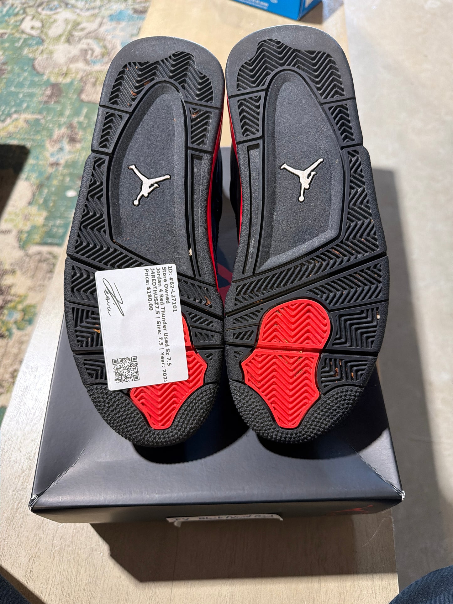 Jordan 4 Red Thunder Used Sz 7.5