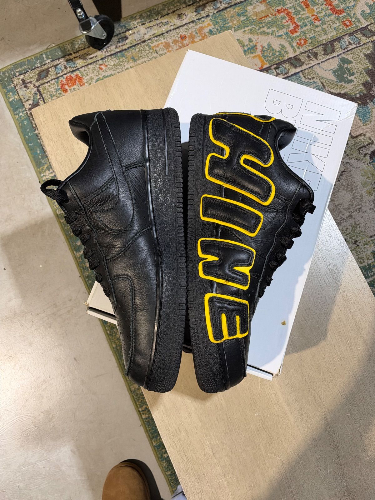 Nike Cpfm Black/Yellow Air Force 1 - Pre-Owned