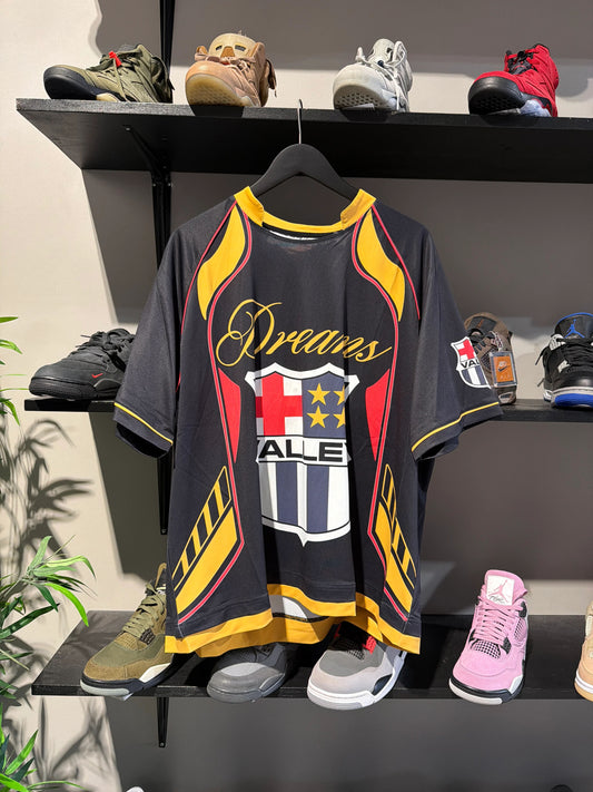 Vale Dreams Black Yellow Soccer Jersey