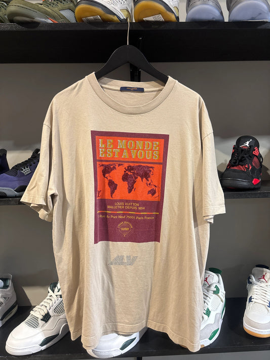 Louis Vuitton Le Monde Tee Sz Xxl - Pre-Owned