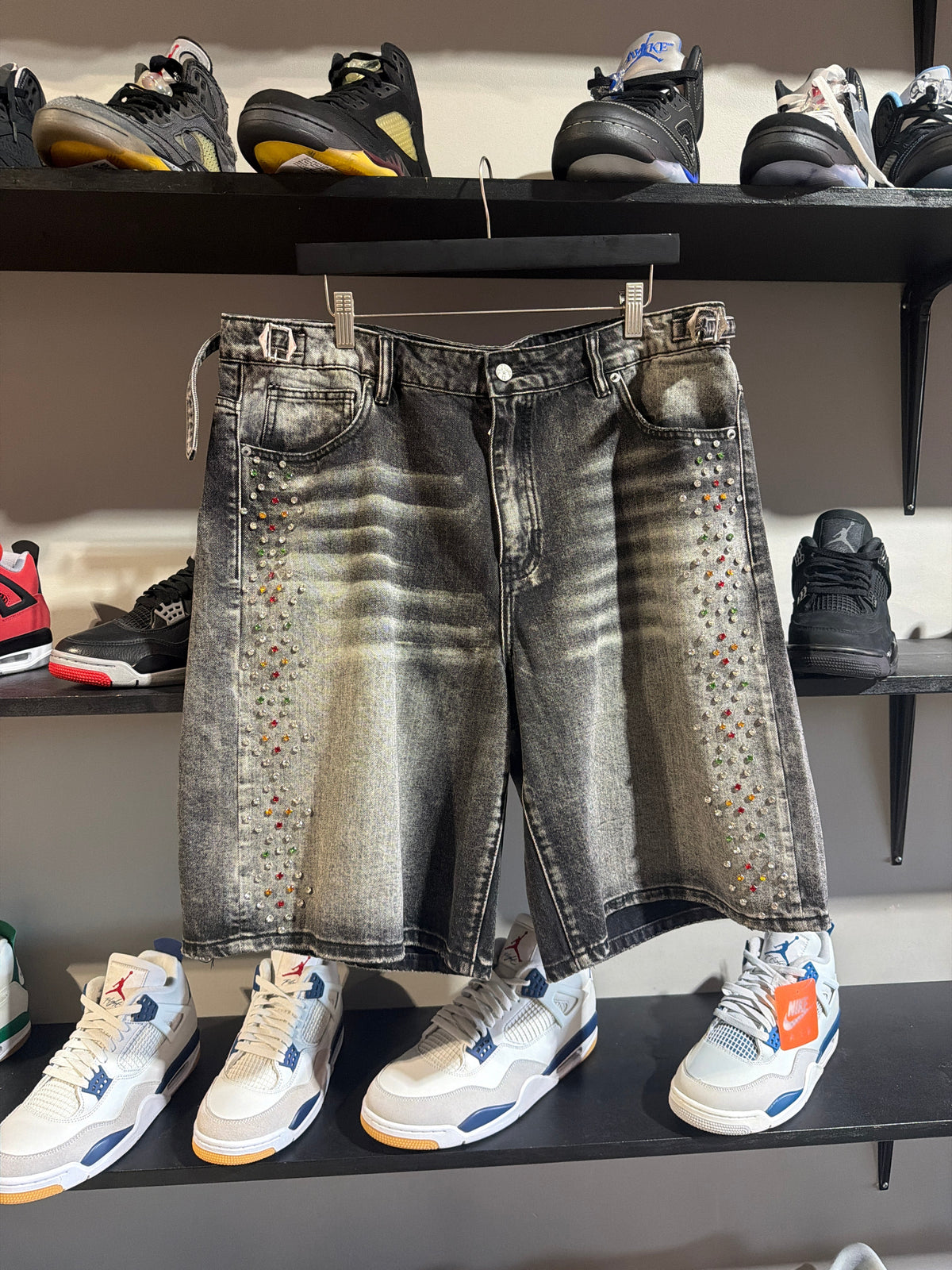 Hmdd Crystal Jorts Washed Black
