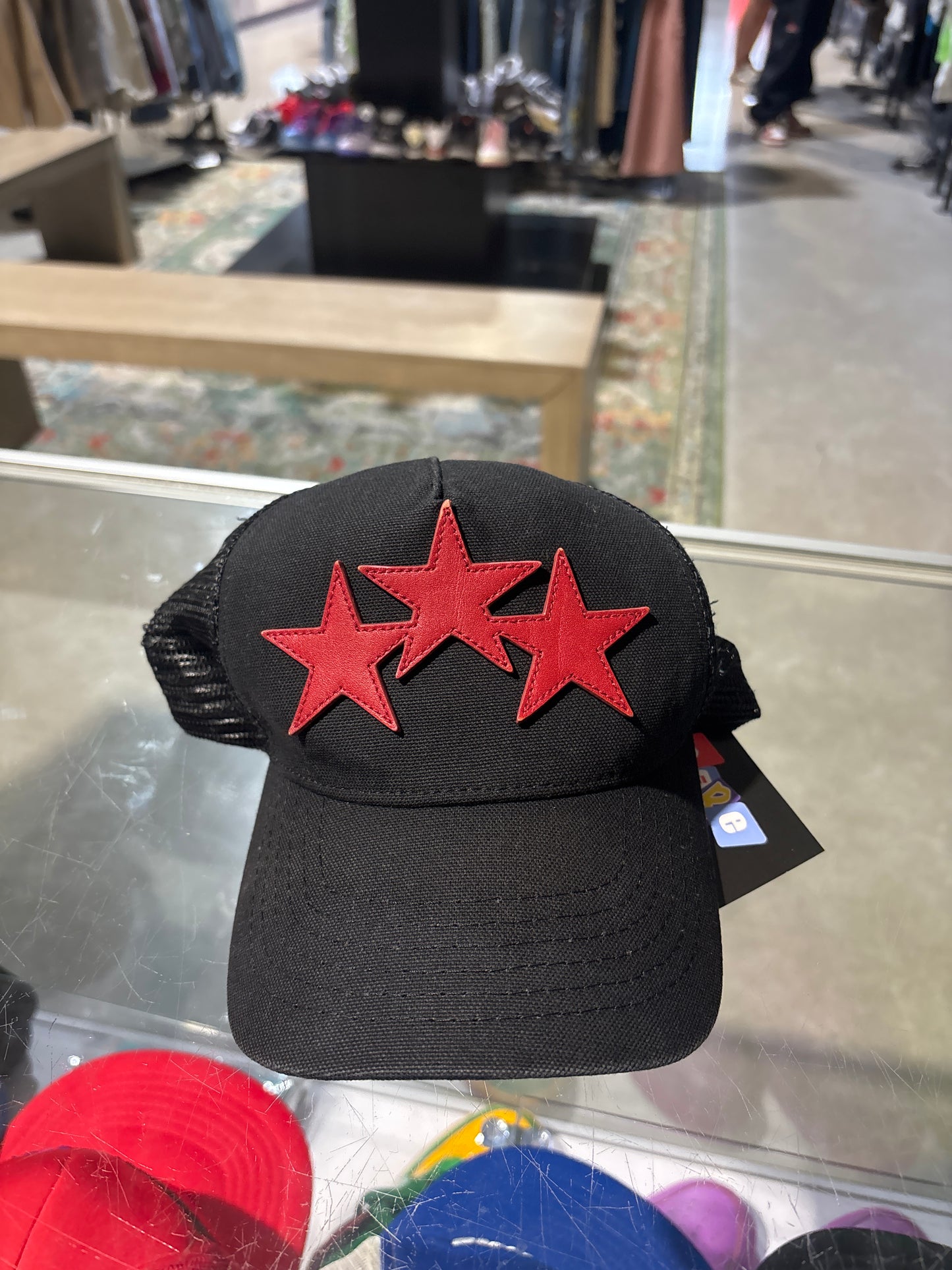 Amiri Star Trucker Red Black