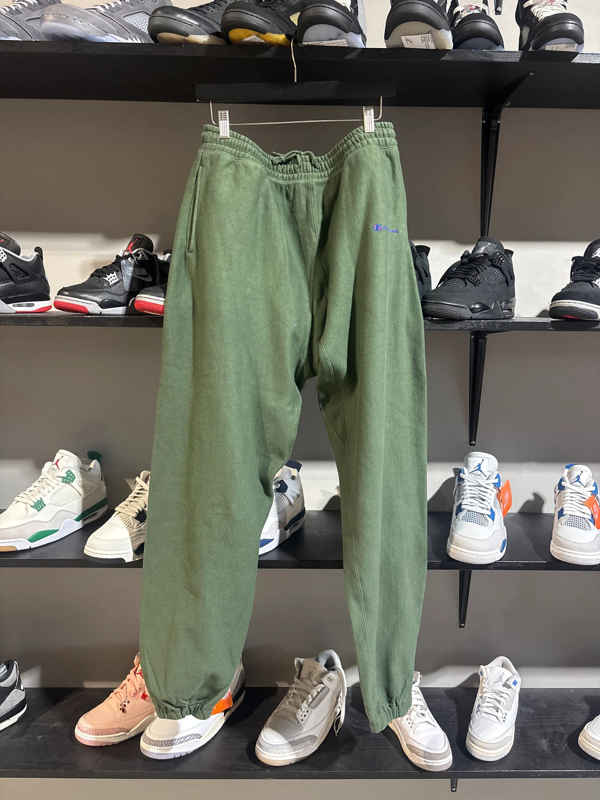 Saint Micheal Green Cursive Sweats Sz L - Pre-Owned